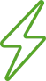 Green pictogram of a bolt.